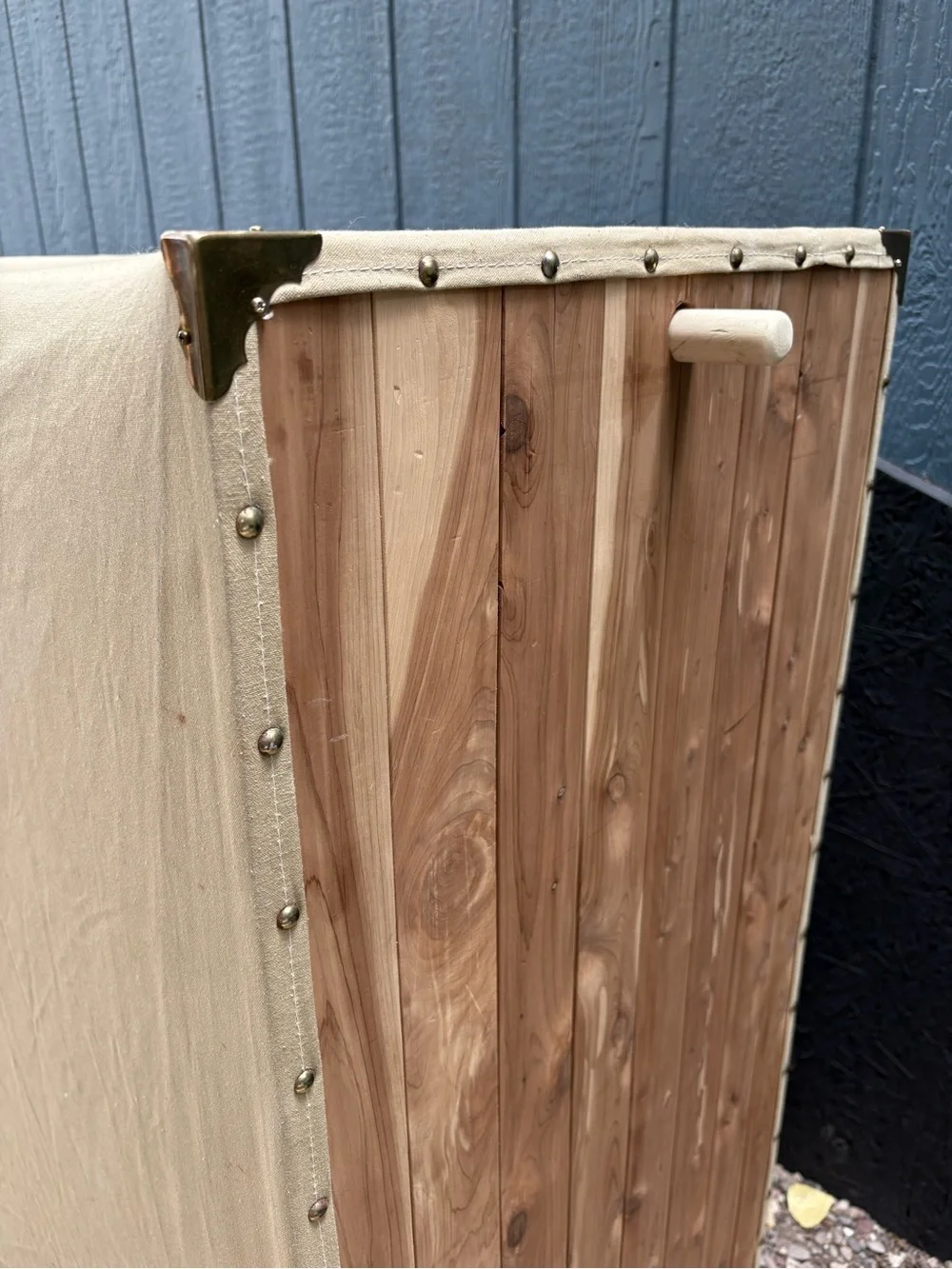 Vintage LL Bean Cedar & Canvas Camp Closet Wardrobe Outdoors VTG 70s Mid-Century